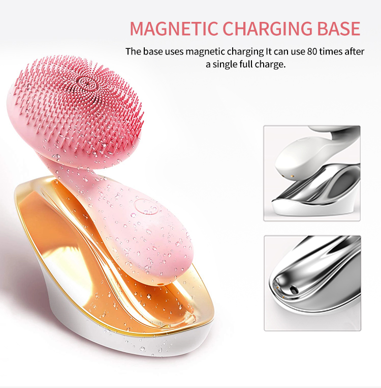 mini rotation vibration silicone face brush