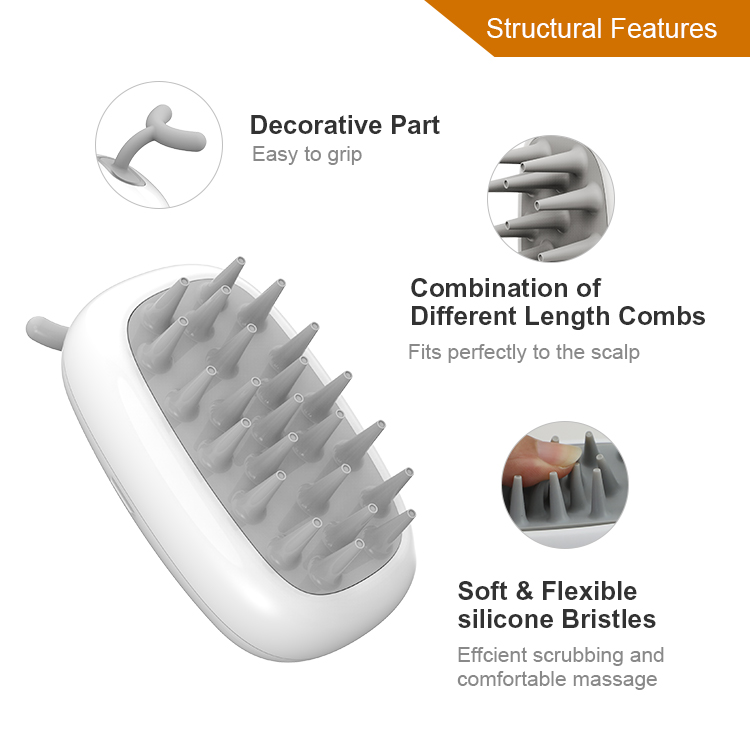 Silicone wide tooth comb scalp massager oil applicator